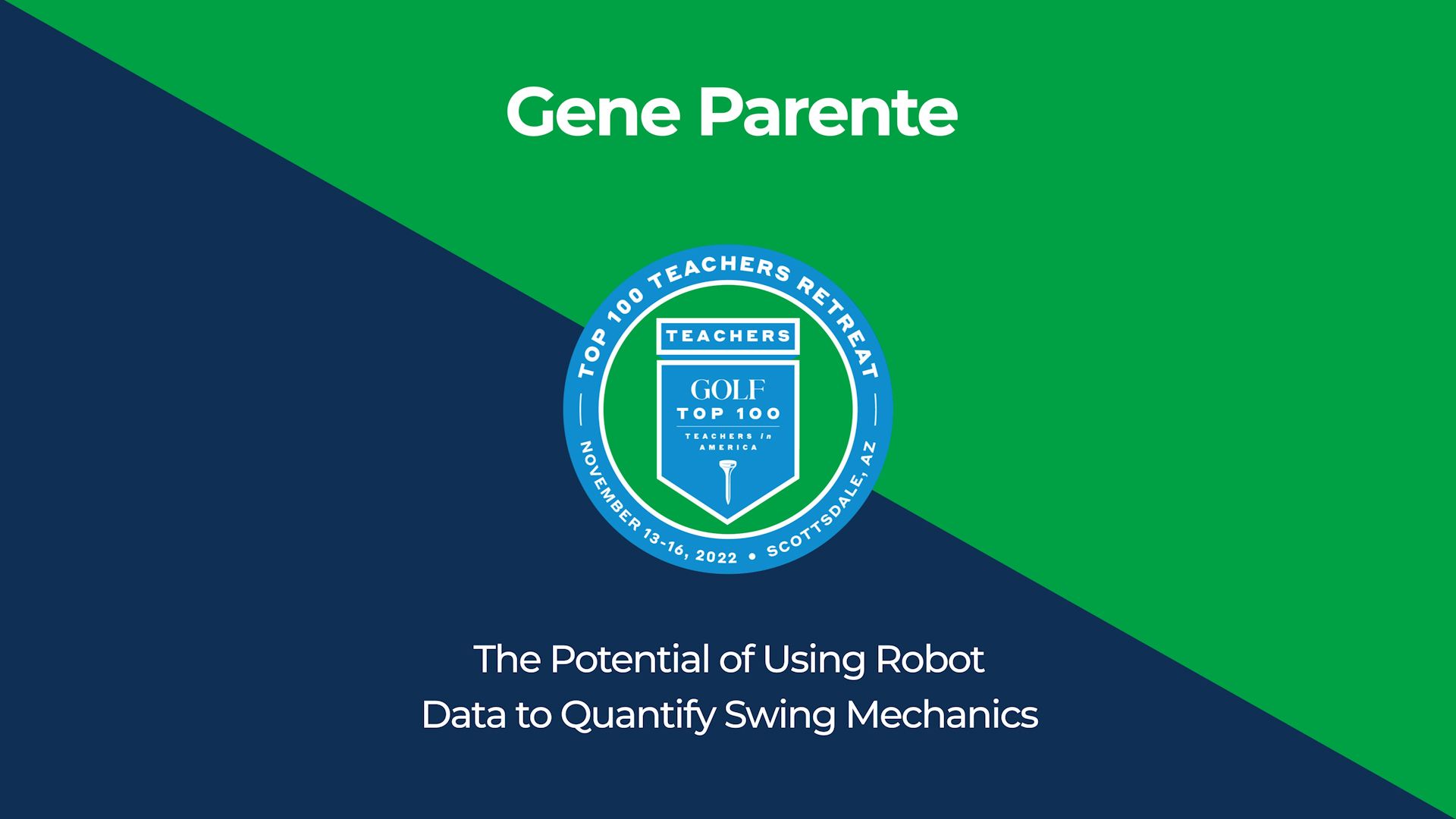 InsideGOLF Exclusive: Gene Parente reveals the potential of using robot data to quantify swing mechanics