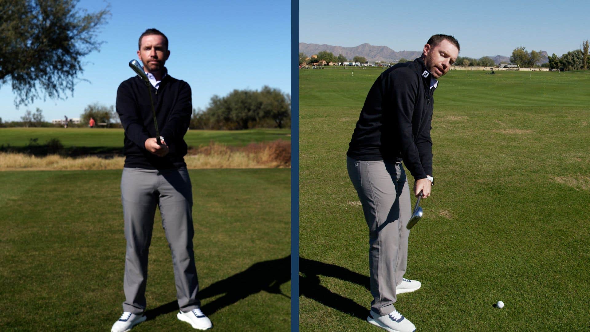 An easy tip to help square your club and hit more flush shots