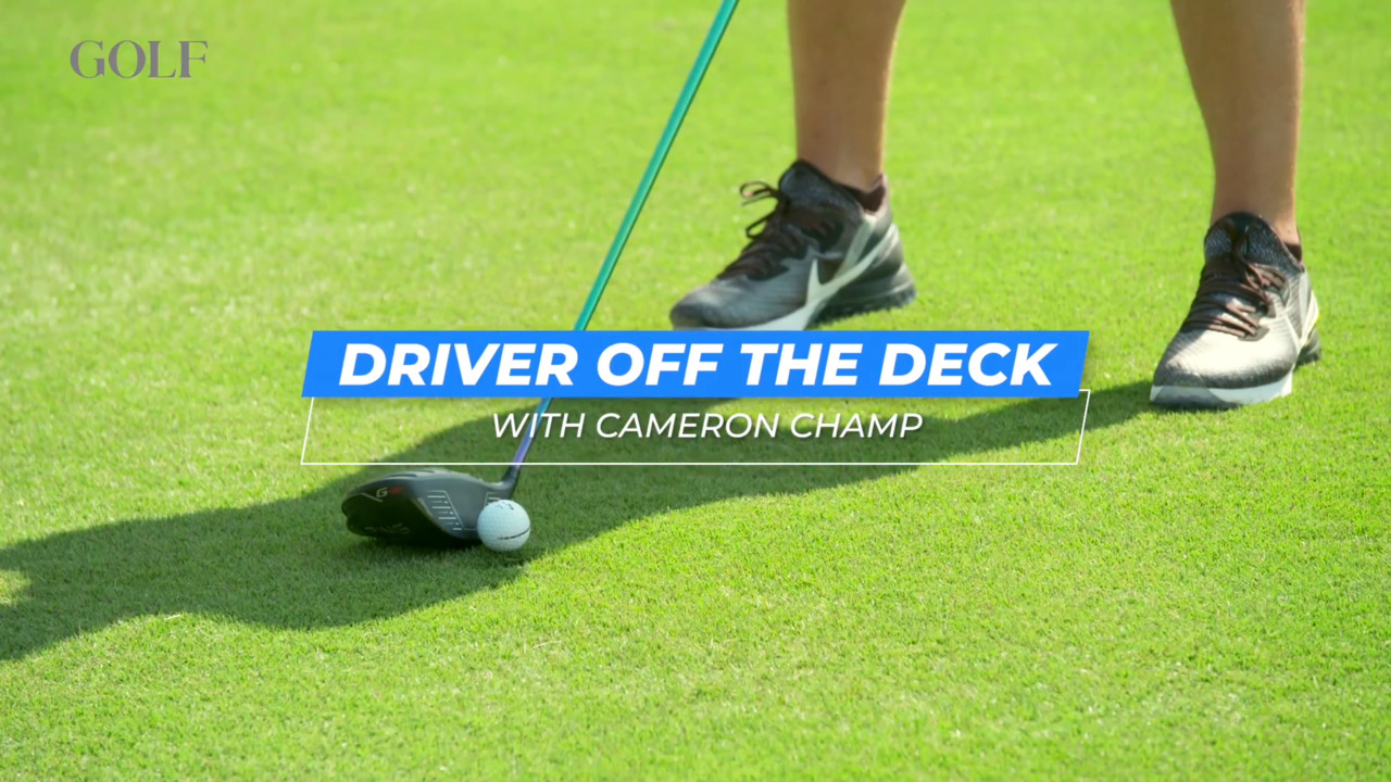 Hard shots made easy: Cameron Champ hits driver off the deck