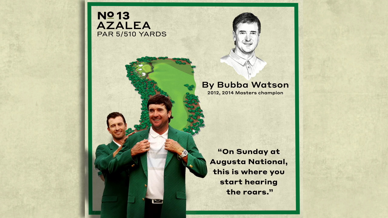 Masters holes: Augusta National's par-5 13th hole, explained by Bubba Watson