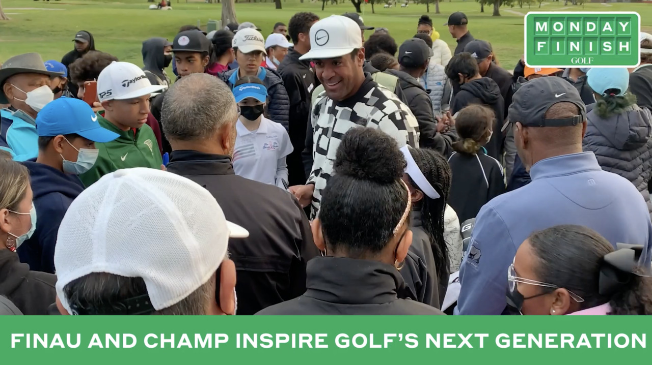 Monday Finish Minute: Finau and Champ mentor young golf fans in LA