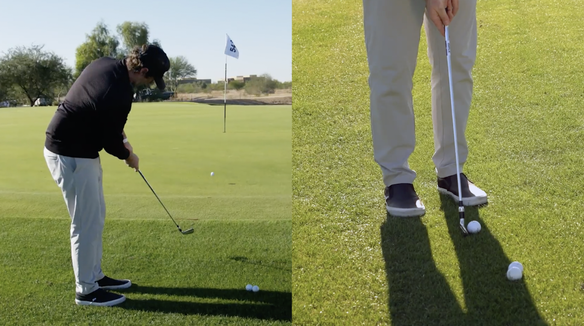 Using this 'putt chip' around the green will help improve your short game